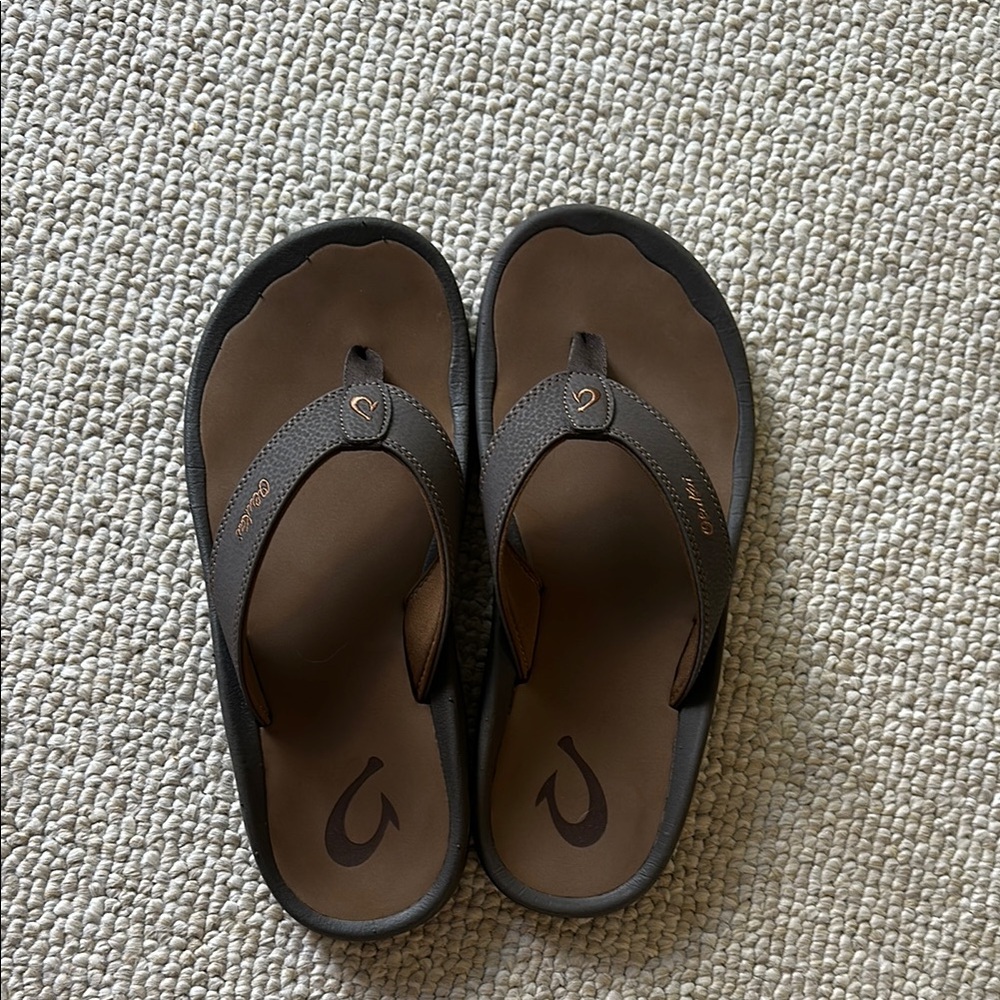 Olukai Brown Flip Flops